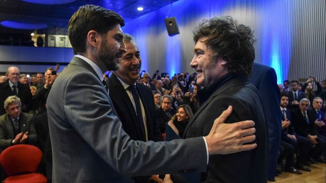 Javier Milei y Maximiliano Pullaro