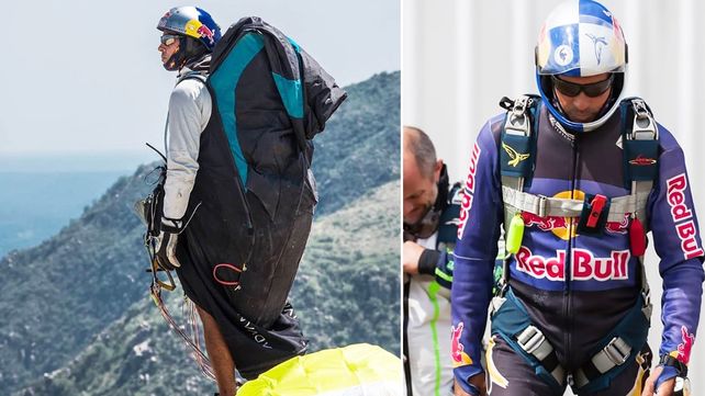 El experimentado piloto y parapentista acrobático Andy Hediger