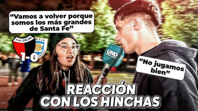 La reacción de los hinchas de Colón tras el triunfo ante Rafaela para seguir en la cima