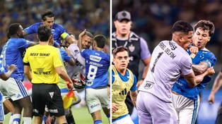 Los incidentes al final del partido entre Cruzeiro y Atlético Mineiro