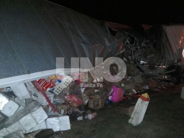 Milagro: choque violento de camiones cargados en la ruta 34
