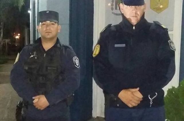 Los policias reconocidos por la Municipalidad de San Benito.&nbsp;
