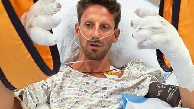 Grosjean fue operado nuevamente tras el accidente que sufrió