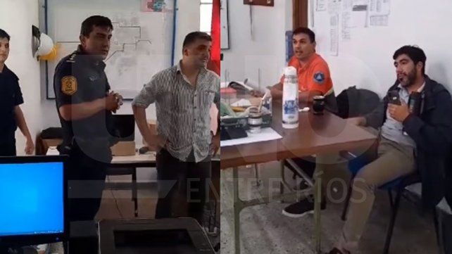 Dos empleados se opusieron a dejar sus trabajos y debió intervenir la policía.