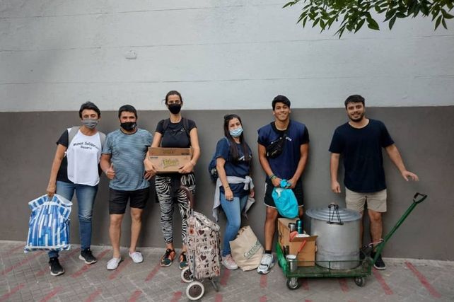 Parte del grupo de jóvenes de Manos Solidarias que ya cumplió 5 años.