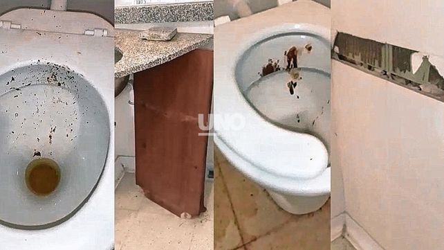 Uno de los baños del Hospital Alassia en mal estado.&nbsp;