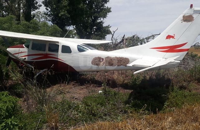 La avioneta que apareció en un campo en San Fabián.&nbsp;