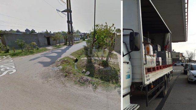 El lugar donde le quitaron la recaudación a un repartidor