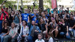 Camarazo en Rosario en solidaridad con el fotógrafo Pablo Grillo