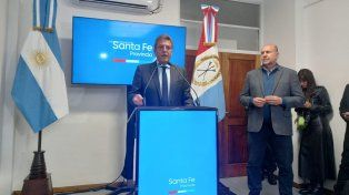 Sergio Massa junto al gobernador Omar Perotti en una visita anterior a la provincia de Santa Fe