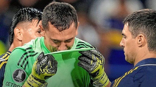 Agustín Marchesin visiblemente conmovido.&nbsp;