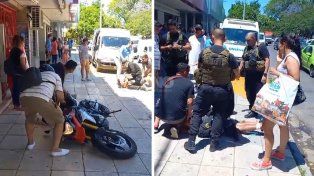 Varios vecinos sorprendieron y aprehendieron a un ladrón que intentaba robar una moto vulnerando la linga de seguridad