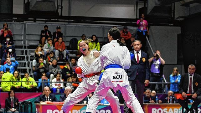 El karate tuvo alegría celeste y blanca a partir del triunfo de la cordobesa Evelin Díaz Biasizzo que logró el oro.