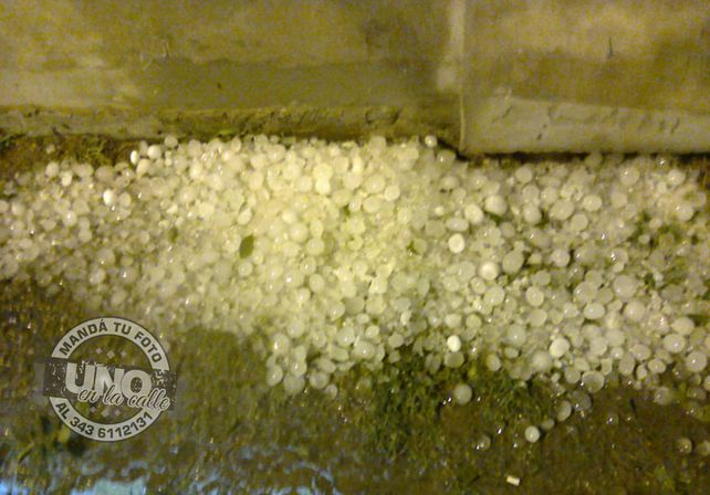 Temporal de granizo y lluvia golpeó a la localidad de Alcaraz