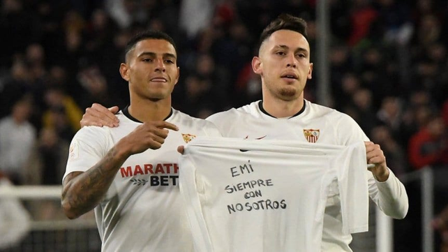 Lucas Ocampos le dedicó su gol a Emiliano Sala