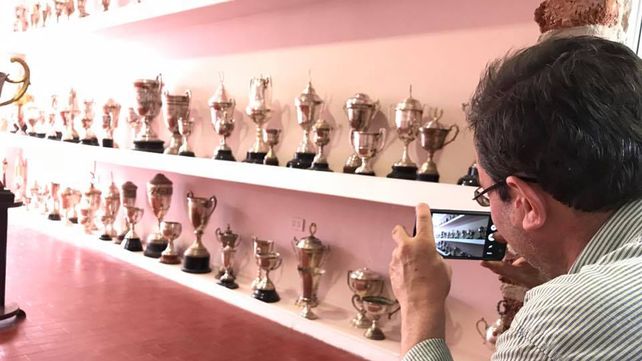 Las copas que estarán en las vitrinas del museo. Foto David Cáceres