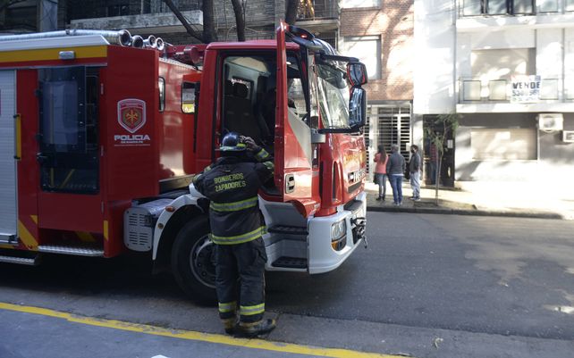 Bomberos en acción.
