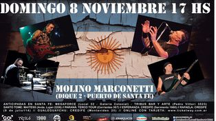 El domingo 8 de noviembre vuelve Almafuerte a Santa Fe