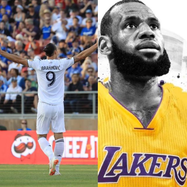 La particular bienvenida de Ibrahimovic a LeBron James