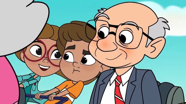 Milton Friedman adoctrinando a los pequeños libertarios.
