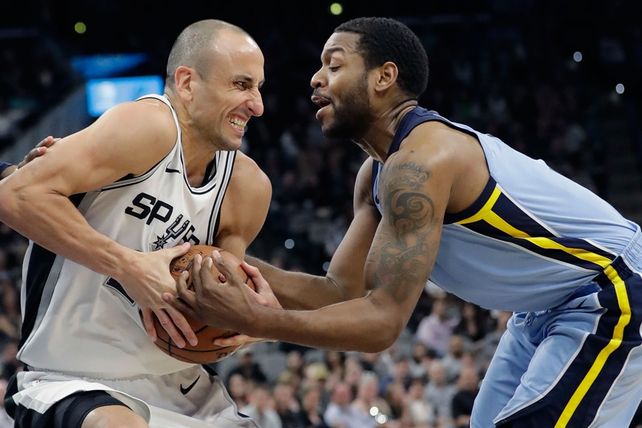 San Antonio superó a Memphis con el aporte de Ginóbili