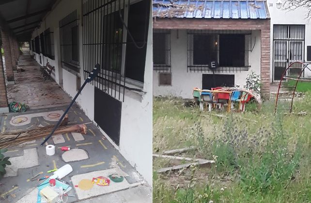 Atraparon a un ladrón que causó daños y robó el jardín de infantes Vera Peñaloza