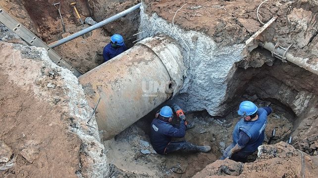 ¿Cómo siguen los trabajos por la cañería dañada en barrio Candioti?