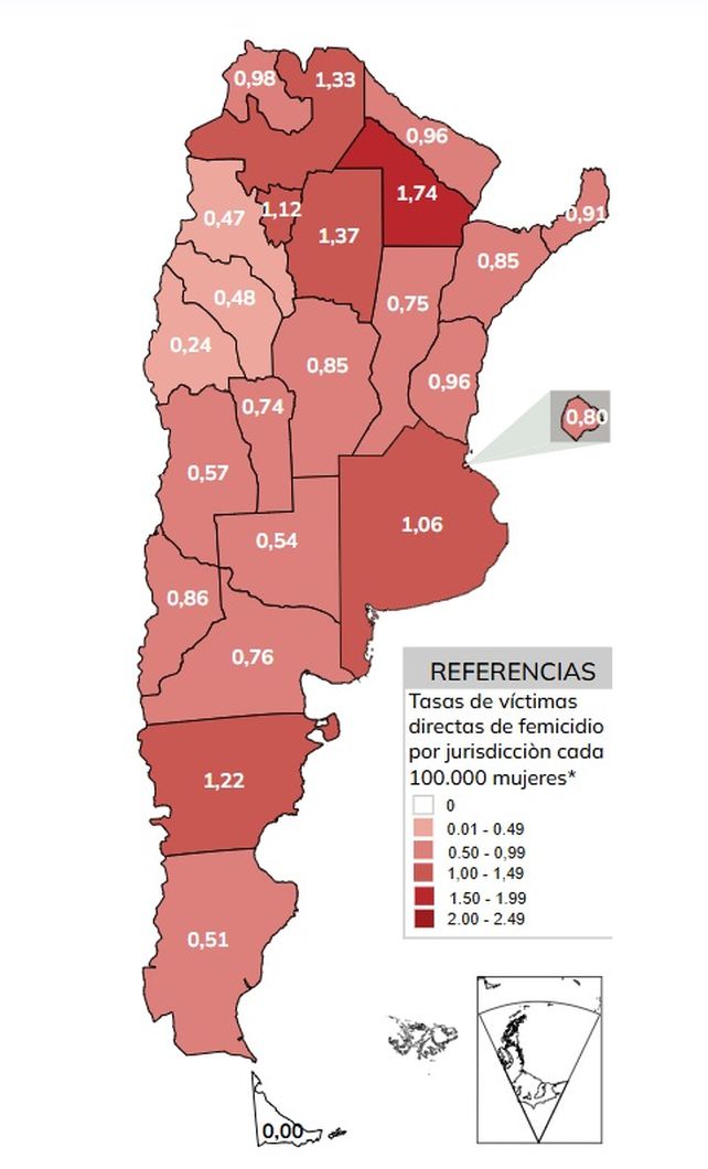 El Registro Nacional de Femicidios de la Justicia Argentina informó que durante 2024 hubo 247 víctimas de violencia de género en todo el país y siete en Entre Ríos