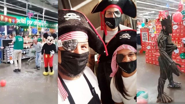 Fiesta de Disfraces: disfraces en los comercios y mural para recibir a los visitantes
