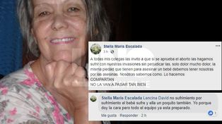 Exenfermera santafesina instiga a sus colegas a hacer sufrir a quienes se hagan un aborto