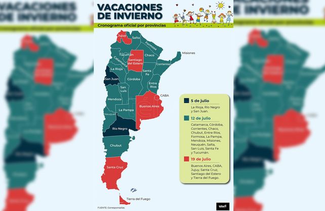 Cómo será el calendario de las vacaciones de invierno en las escuelas