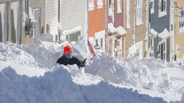 Tormenta de nieve histórica en Canadá
