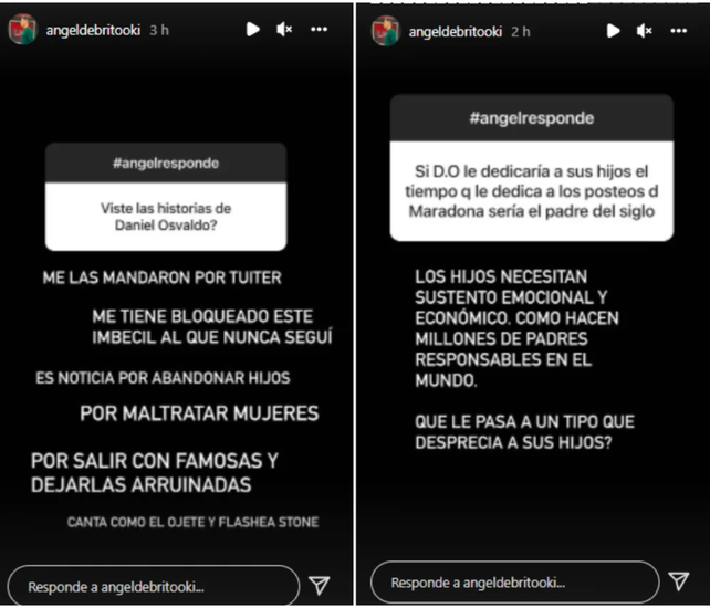 De Brito también respondió por Instagram