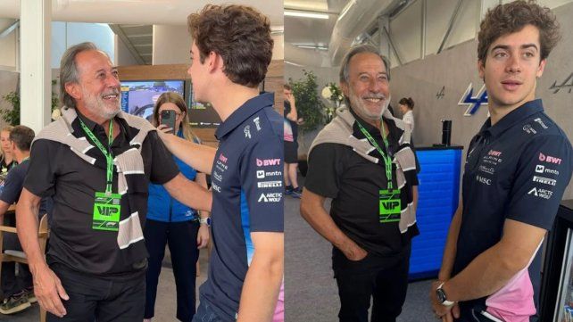 El encuentro de Franco Colapinto y Guillermo Francella en Canadá. El actor manifestó su emoción por conocer al joven piloto y destacó su simpatía.