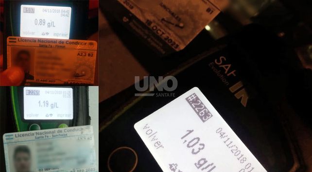 Detectaron una decena de conductores borrachos en controles de alcoholemia