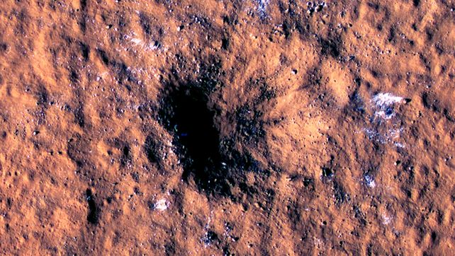 Una sonda de la Nasa registró el impacto de un meteorito en Marte