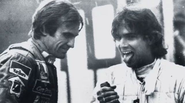 Carlos Reutemann junto al piloto brasileño Nelson Piquet.