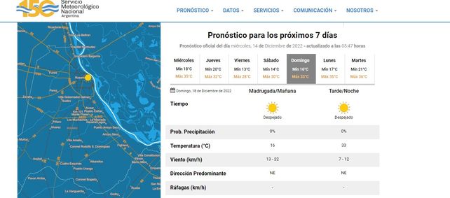 Cómo estará el tiempo el domingo en Rosario cuando Argentina enfrente a Francia por la Copa del Mundo