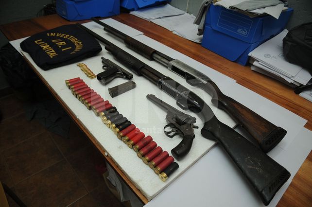 Miniarsenal. Fue el secuestrado por los pesquisas policiales de Unidades Especiales de la policía capitalina