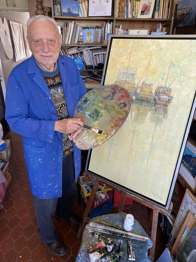 Norberto Luppi. El pintor firmatense había participado en la inauguración de una galería de arte en Barcelona en julio último.