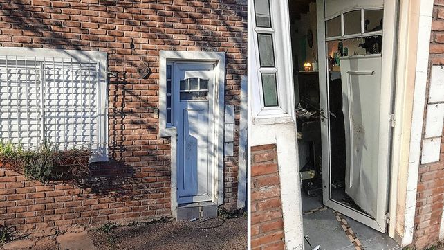 La casa de barrio Coronel Dorrego donde un delincuente ingresó rompiendo a patadas la puerta&nbsp;