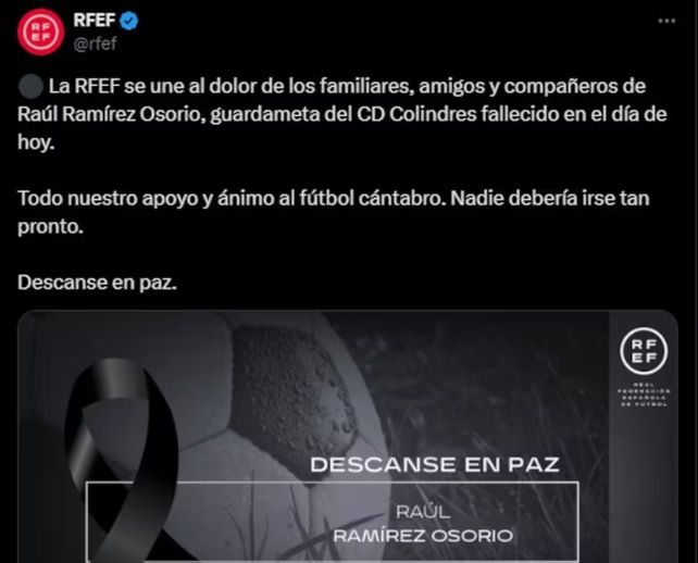 Luto en el fútbol: un arquero murió tras recibir un golpe durante un partido