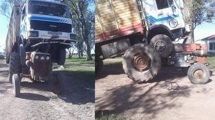 Un increíble accidente en la zona rural de Susana, con mucha suerte