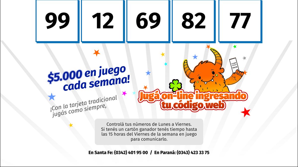 Controlá los números del Wingo