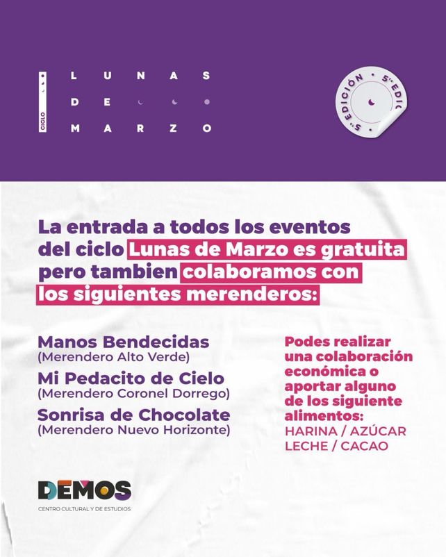 Lunas de Marzo, comienza el ciclo de Demos que reúne a mujeres artistas de Santa Fe