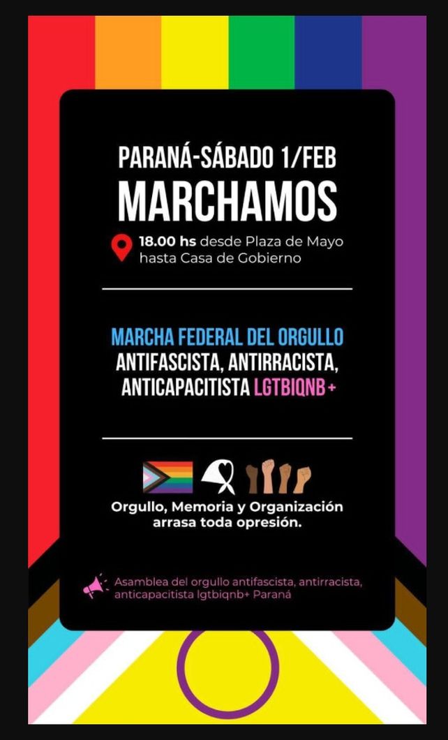 Marcha Federal antifascista, antiracista: más ciudades se suman en Entre Ríos