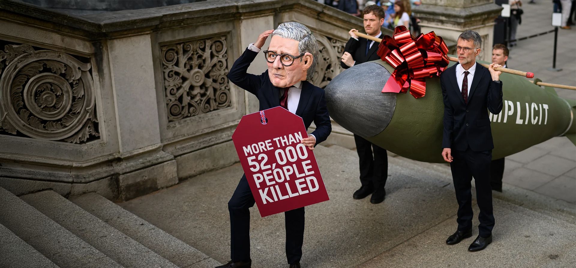 La Red Global de Acción Legal y al-Haq presentó una demanda contra el gobierno británico por su venta de piezas de aviones de combate F-35 a Israel, a pesar de la suspensión de las transferencias de armas a Israel por parte del Reino Unido el año pasado, Londres, Inglaterra. Fotografía: Leon Neal/Getty Images La Red Global de Acción Legal y al-Haq presentó una demanda contra el gobierno británico por su venta de piezas de aviones de combate F-35 a Israel, a pesar de la suspensión de las transferencias de armas a Israel por parte del Reino Unido el año pasado, Londres, Inglaterra. Fotografía: Leon Neal/Getty Images