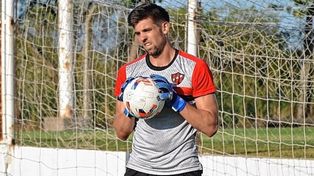 Fabricio Altamirano, en su primera práctica con el plantel de Patronato.