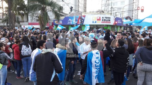 Santa Fe festejó la clasificación de la Argentina
