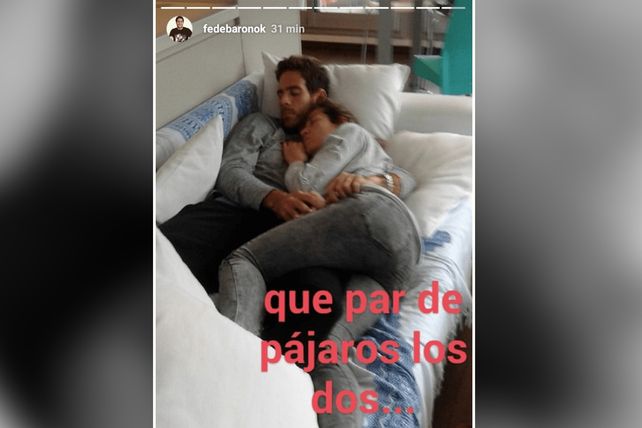 In fraganti. La imagen de Jimena y Delpo durmiendo la siesta muy unidos.&nbsp;